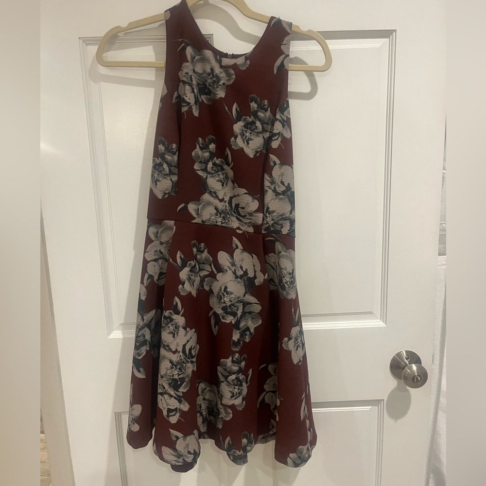 Burgandy Mini Dress, Great for Fall!